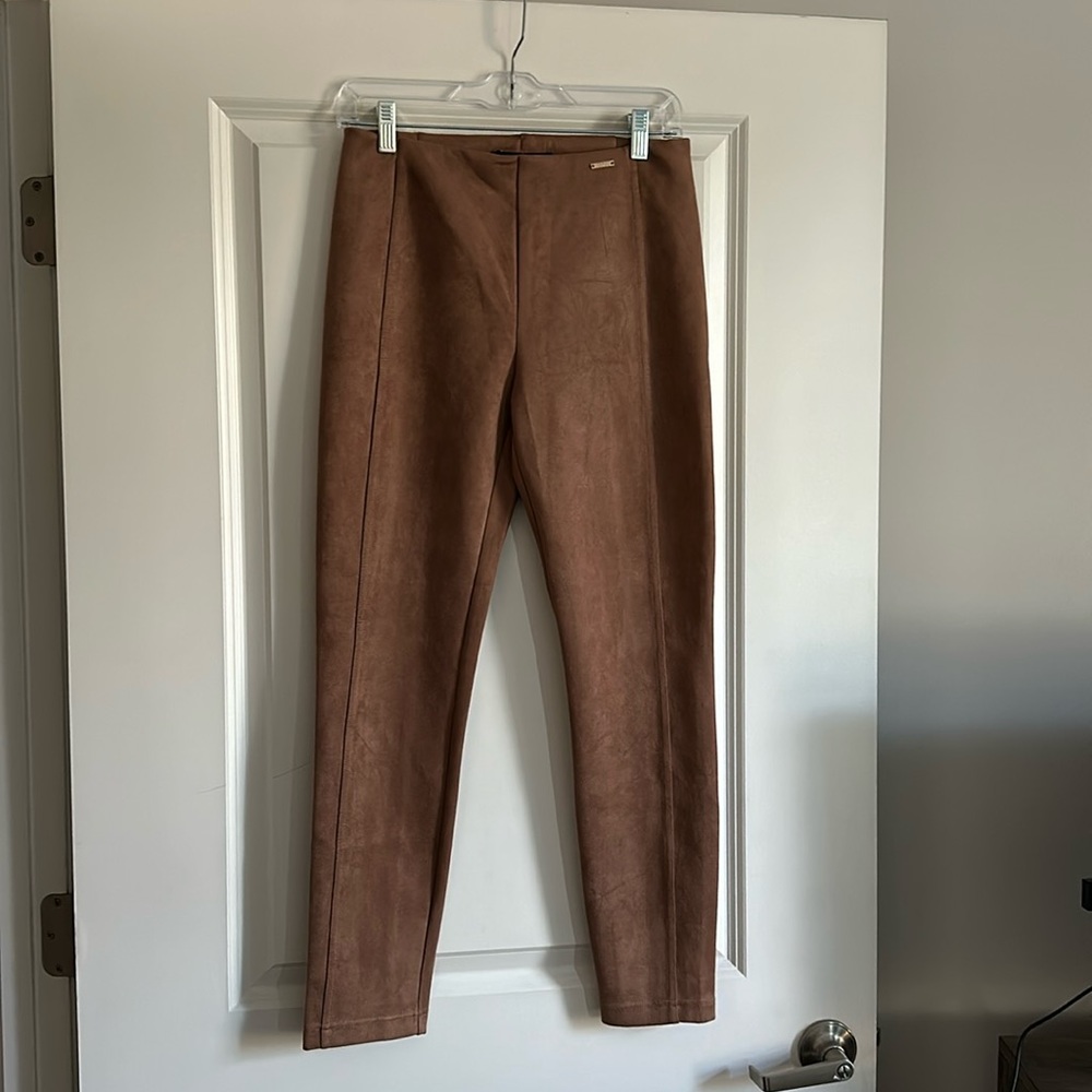 IVANKA TRUMP | SUEDE HIGH RISE LEGGINGS